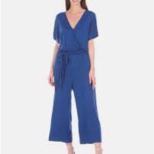 GAP Women's Deep Blue V-Neck Jumpsuit